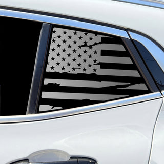 Fits BMW X2 2018-2023 Quarter Window American Flag Vinyl Decal Stickers - Bogar Tech Designs