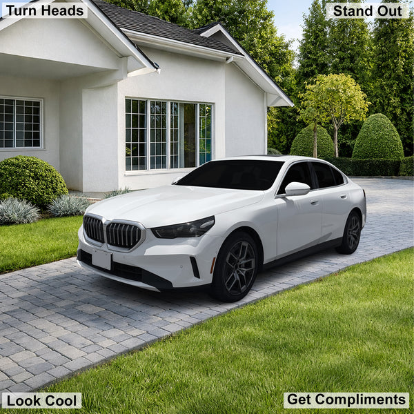 Fits BMW 5 Series 2024-2027 Full Headlight Taillight Precut Smoked PPF Tint Kit Film Overlay  - Bogar Tech Designs