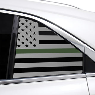 Fits Cadillac XT4 2019-2023 Quarter Window American Flag Vinyl Decal Stickers - Bogar Tech Designs