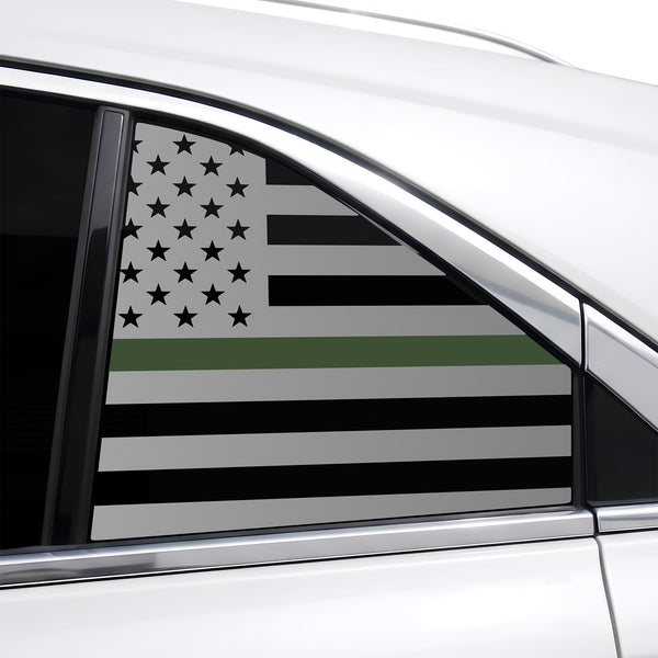 Fits Cadillac XT4 2019-2023 Quarter Window American Flag Vinyl Decal Stickers - Bogar Tech Designs