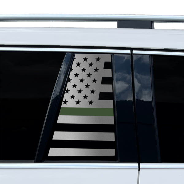 Fits Mercedes-Benz GLS 2017-2019 Quarter Window American Flag Vinyl Decal Stickers - Bogar Tech Designs
