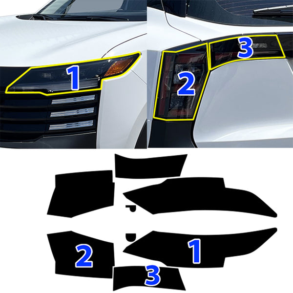 Fits Nissan Kicks 2025-2026 Full Headlight Taillight Precut Smoked PPF Tint Kit Film Overlay