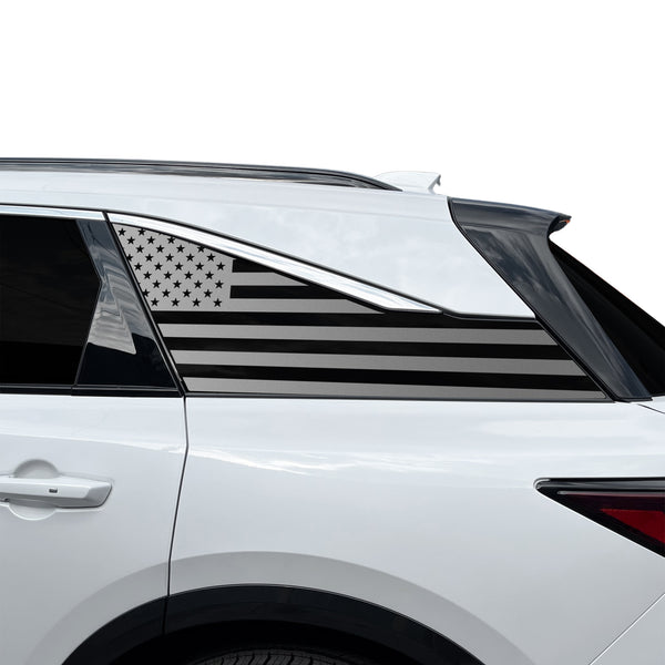 Fits Acura ZDX 2024-2026 Quarter Window American Flag Vinyl Decal Stickers - Bogar Tech Designs