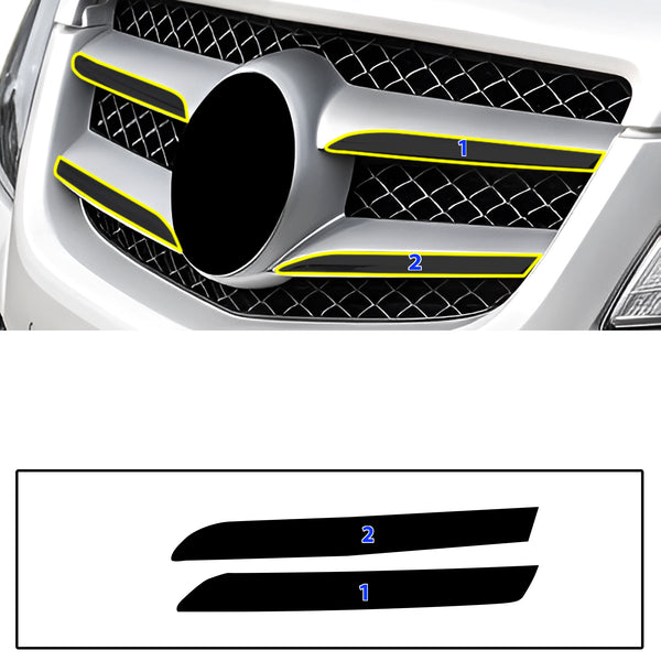 Fits Mercedes-Benz GLK 2013-2015 Vinyl Chrome Delete Grille Blackout Decal Stickers Overlay Film - Bogar Tech Designs