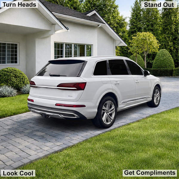 Fits Audi Q7 2020-2024 Full Headlight Taillight Precut Smoked PPF Tint Kit Film Overlay  - Bogar Tech Designs