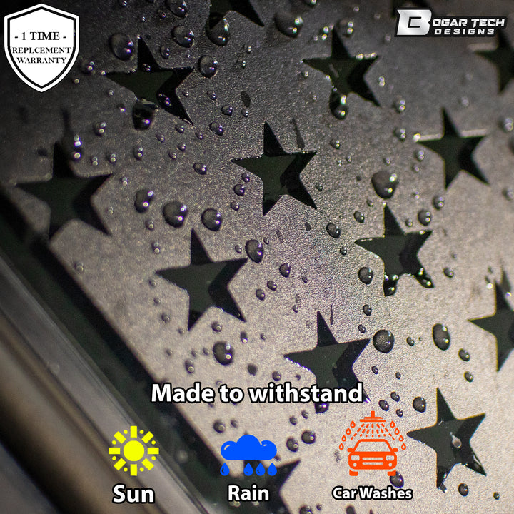 Quarter Window American Flag Vinyl Decal Stickers Fits Audi A6 S6 - Bogar Tech Designs