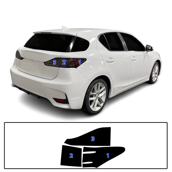 Fits Lexus CT200 2011-2018 Full Headlight Taillight Precut Smoked PPF Tint Kit Film Overlay  - Bogar Tech Designs