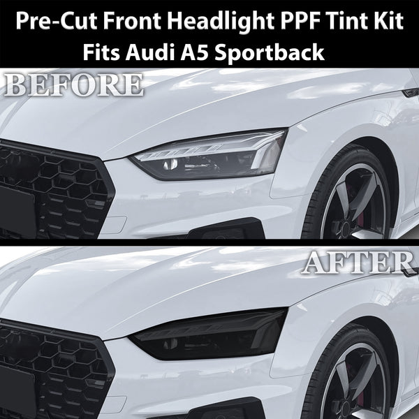 Fits Audi A5 Sportback 2018-2024 Full Headlight Taillight Precut Smoked PPF Tint Kit Film Overlay  - Bogar Tech Designs