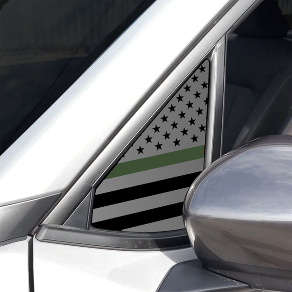 Fits Subaru Forester 2025-2027 Quarter Window American Flag Vinyl Decal Stickers