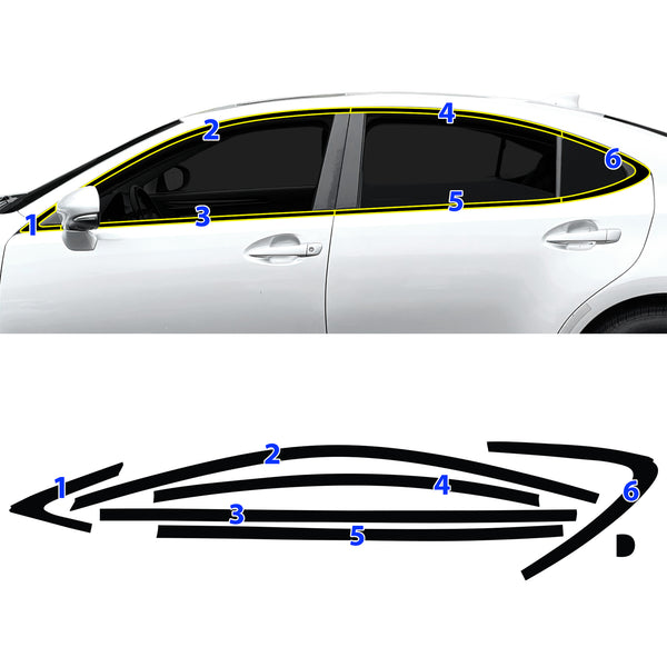 Fits Lexus ES 2013-2018 Vinyl Chrome Delete Grille Blackout Decal Stickers Overlay Film - Bogar Tech Designs