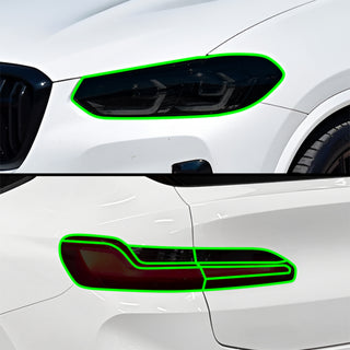 Fits BMW X4 2019-2025 Full Headlight Taillight Precut Smoked PPF Tint Kit Film Overlay  - Bogar Tech Designs