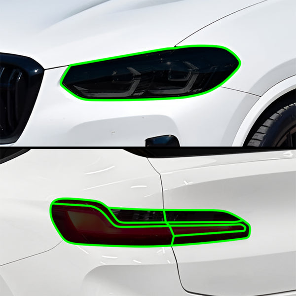 Fits BMW X4 2019-2025 Full Headlight Taillight Precut Smoked PPF Tint Kit Film Overlay  - Bogar Tech Designs