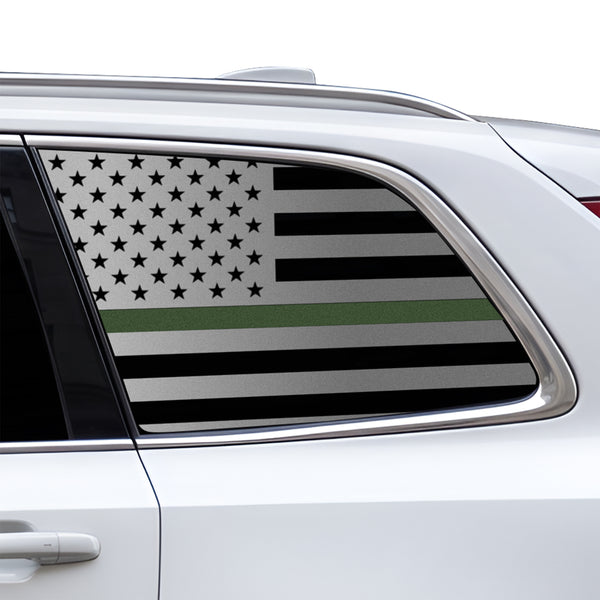 Fits Volvo XC90 2020-2025 Quarter Window American Flag Vinyl Decal Stickers - Bogar Tech Designs