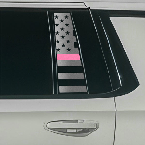 Fits GMC Yukon XL 2025-2026 Quarter Window American Flag Vinyl Decal Stickers - Bogar Tech Designs