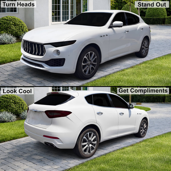Fits Maserati Levante 2017-2020 Full Headlight Taillight Precut Smoked PPF Tint Kit Film Overlay  - Bogar Tech Designs