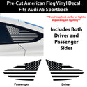 Fits Audi A5 Sportback 2018-2024 Quarter Window American Flag Vinyl Decal Stickers - Bogar Tech Designs