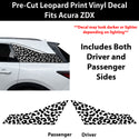Fits Acura ZDX 2024-2026 Animal Leopard Cheetah Cow Window Vinyl Decal Stickers - Bogar Tech Designs