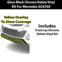 Fits Mercedes-Benz GLK 2013-2015 Vinyl Chrome Delete Grille Blackout Decal Stickers Overlay Film - Bogar Tech Designs