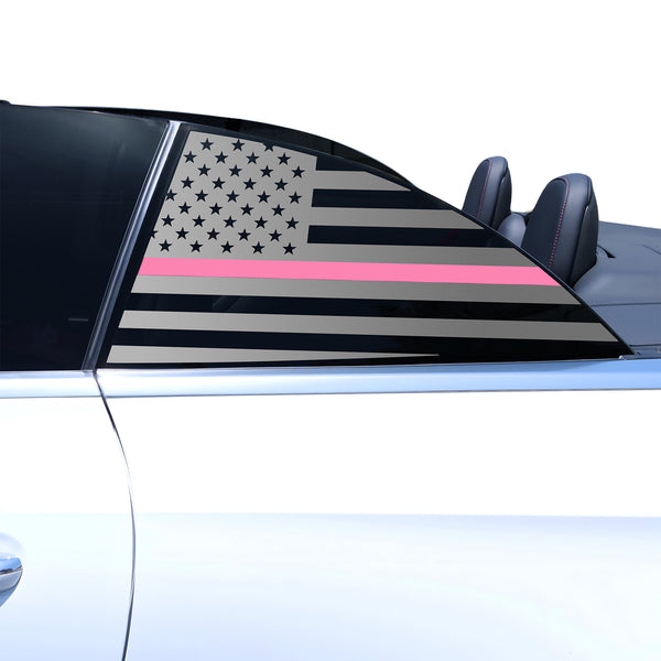 Fits Mercedes-Benz CLE Convertible 2024-2026 Quarter Window American Flag Vinyl Decal Stickers - Bogar Tech Designs
