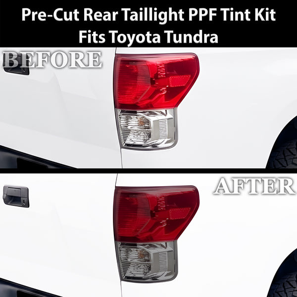 Fits Toyota Tundra 2007-2013 Full Headlight Taillight Precut Smoked PPF Tint Kit Film Overlay  - Bogar Tech Designs