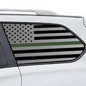 Fits Nissan Pathfinder 2013-2021 Quarter Window American Flag Vinyl Decal Stickers - Bogar Tech Designs