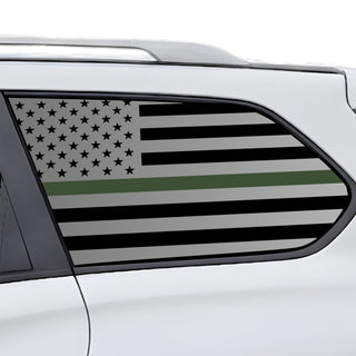 Fits Nissan Pathfinder 2013-2021 Quarter Window American Flag Vinyl Decal Stickers - Bogar Tech Designs