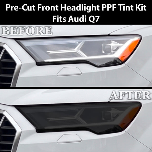 Fits Audi Q7 2020-2024 Full Headlight Taillight Precut Smoked PPF Tint Kit Film Overlay  - Bogar Tech Designs