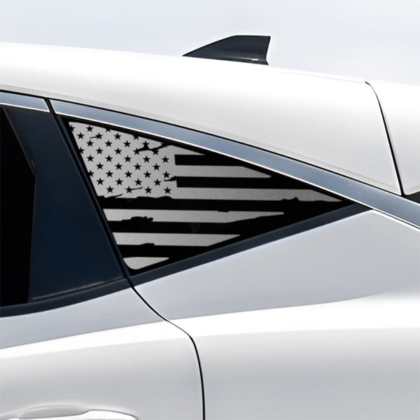 Fits Nissan Murano 2025-2026 Quarter Window American Flag Vinyl Decal Stickers - Bogar Tech Designs
