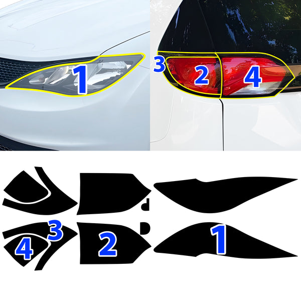 Fits Chrysler Voyager 2020-2025 Full Headlight Taillight Precut Smoked PPF Tint Kit Film Overlay  - Bogar Tech Designs