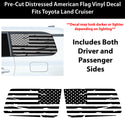 Fits Toyota Land Cruiser 2024-2026 Quarter Window American Flag Vinyl Decal Stickers - Bogar Tech Designs