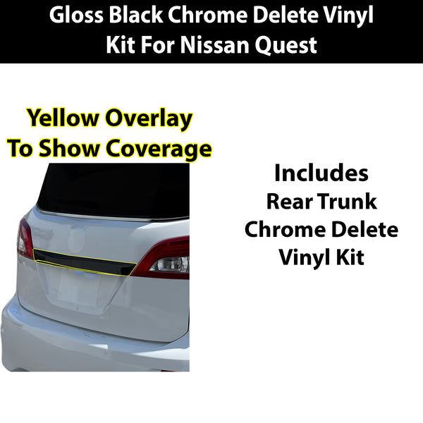 Fits Nissan Quest 2011-2017 Vinyl Chrome Delete Grille Blackout Decal Stickers Overlay Film - Bogar Tech Designs