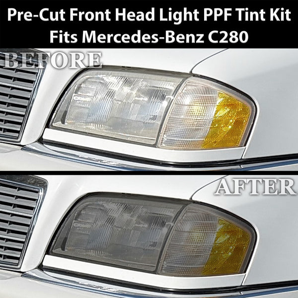 Fits Mercedes-Benz C280 1994-2000 Full Headlight Taillight Precut Smoked PPF Tint Kit Film Overlay  - Bogar Tech Designs