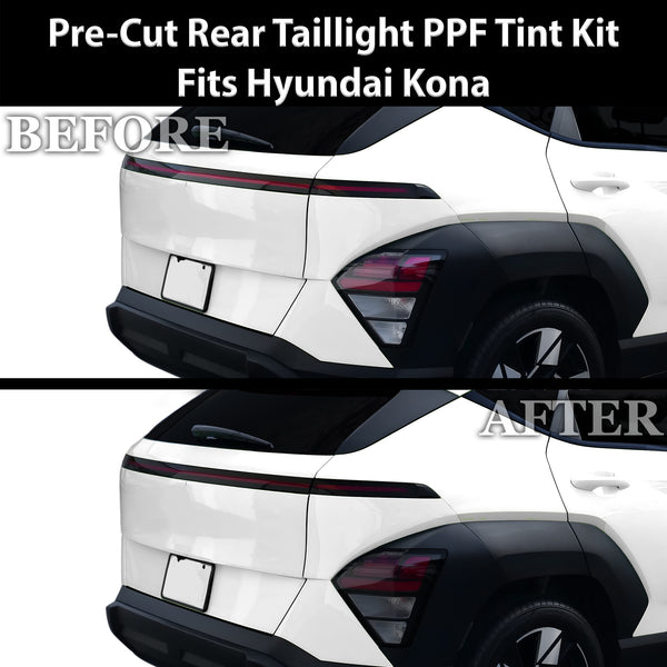Fits Hyundai Kona 2024-2026 Full Headlight Taillight Precut Smoked PPF Tint Kit Film Overlay  - Bogar Tech Designs