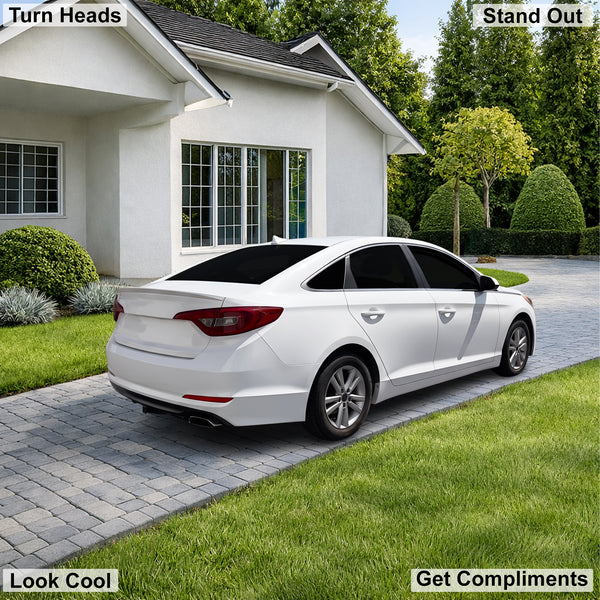 Fits Hyundai Sonata 2015-2017 Full Headlight Taillight Precut Smoked PPF Tint Kit Film Overlay  - Bogar Tech Designs