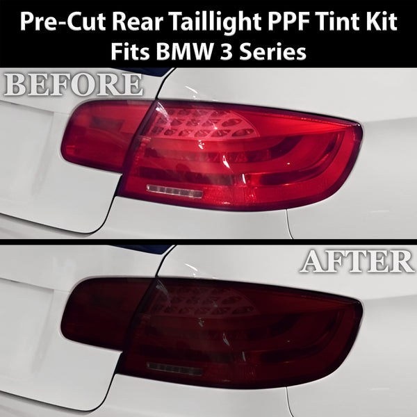 Fits BMW 3 Series 2011-2013 Full Headlight Taillight Precut Smoked PPF Tint Kit Film Overlay  - Bogar Tech Designs