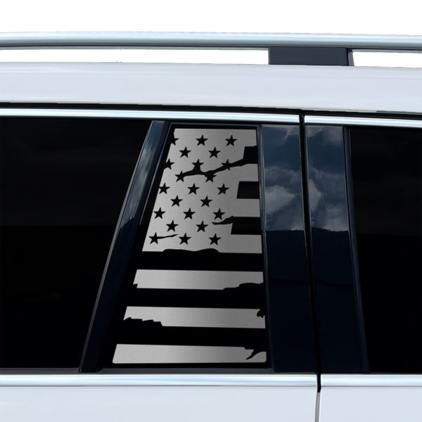 Fits Mercedes-Benz GLS 2017-2019 Quarter Window American Flag Vinyl Decal Stickers - Bogar Tech Designs
