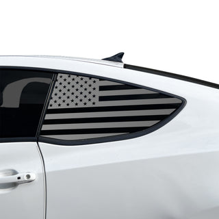 Fits Hyundai Genesis Coupe 2010-2016 Quarter Window American Flag Vinyl Decal Stickers - Bogar Tech Designs