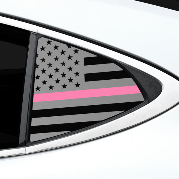 Fits Lexus ES 2013-2018 Quarter Window American Flag Vinyl Decal Stickers - Bogar Tech Designs