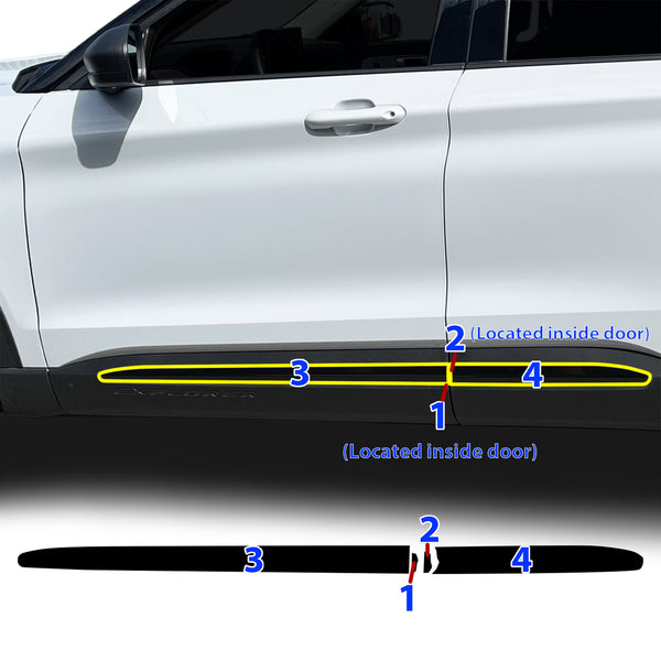 Fits Ford Explorer 2025-2026 Vinyl Chrome Delete Grille Blackout Decal Stickers Overlay Film - Bogar Tech Designs