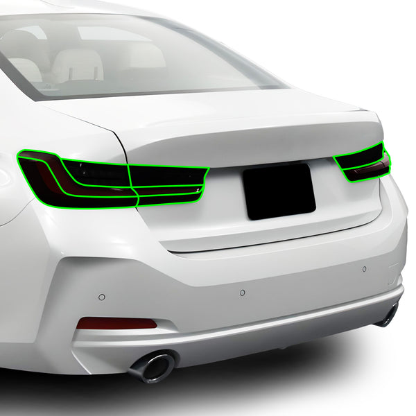 Fits BMW 3 Series 2019-2022 Full Headlight Taillight Precut Smoked PPF Tint Kit Film Overlay