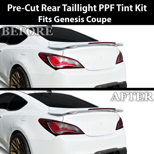 Fits Hyundai Genesis 2013-2016 Full Headlight Taillight Precut Smoked PPF Tint Kit Film Overlay  - Bogar Tech Designs