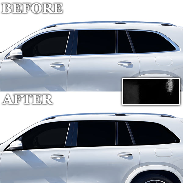 Fits Mercedes-Benz GLS 2024-2026 Vinyl Chrome Delete Grille Blackout Decal Stickers Overlay Film - Bogar Tech Designs