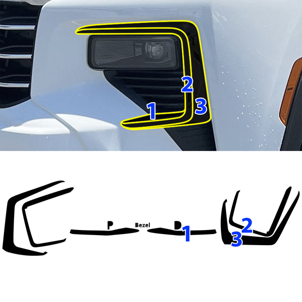 Fits Chevrolet Traverse 2024-2026 Vinyl Chrome Delete Grille Blackout Decal Stickers Overlay Film - Bogar Tech Designs