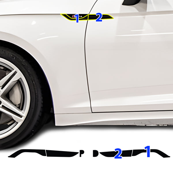 Fits Audi A5 Sportback 2018-2024 Vinyl Chrome Delete Grille Blackout Decal Stickers Overlay Film - Bogar Tech Designs