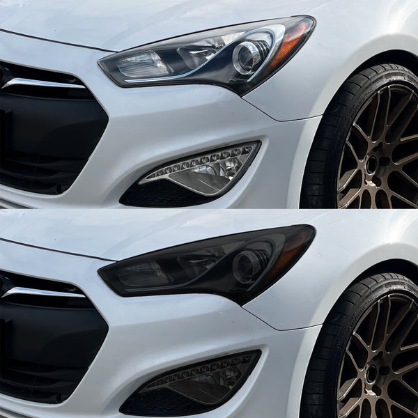 Fits Hyundai Genesis 2013-2016 Full Headlight Taillight Precut Smoked PPF Tint Kit Film Overlay  - Bogar Tech Designs