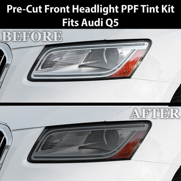 Fits Audi Q5 2013-2017 Full Headlight Taillight Precut Smoked PPF Tint Kit Film Overlay  - Bogar Tech Designs