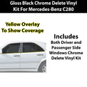 Fits Mercedes-Benz C280 1994-2000 Vinyl Chrome Delete Grille Blackout Decal Stickers Overlay Film - Bogar Tech Designs