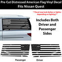 Fits Nissan Quest 2011-2017 Quarter Window American Flag Vinyl Decal Stickers - Bogar Tech Designs