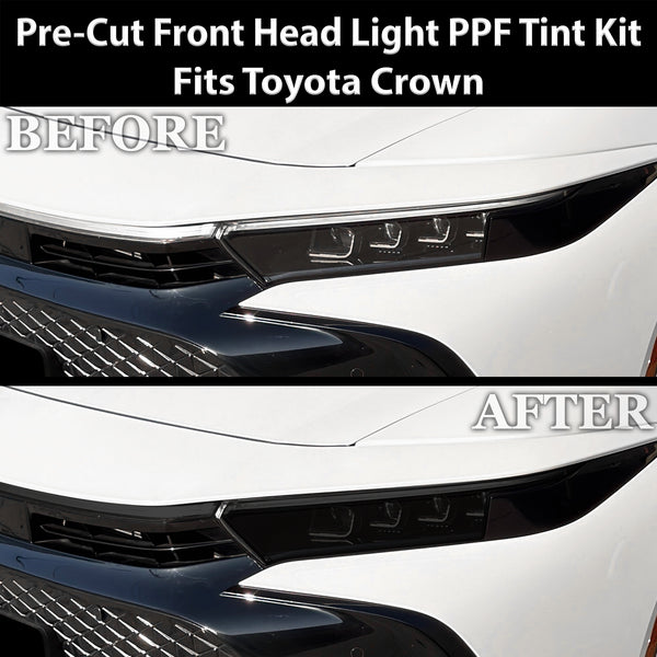 Fits Toyota Crown 2023-2026 Full Headlight Taillight Precut Smoked PPF Tint Kit Film Overlay  - Bogar Tech Designs