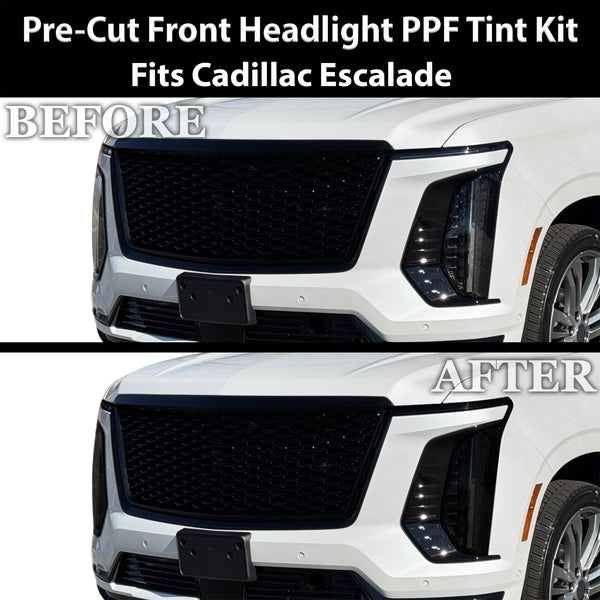 Fits Cadillac Escalade 2025-2026 Full Headlight Taillight Precut Smoked PPF Tint Kit Film Overlay  - Bogar Tech Designs